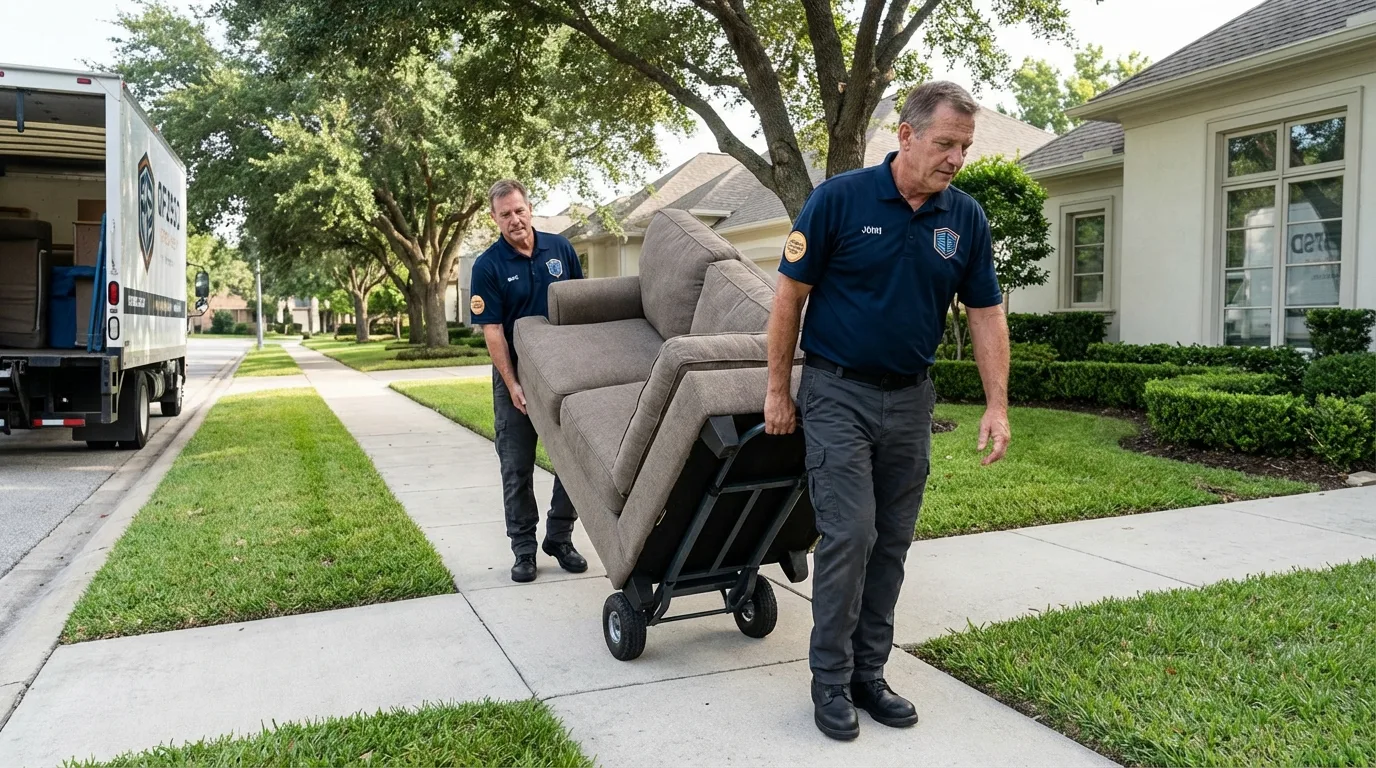 Local residential moving crew loading furniture in Casa Grande, AZ